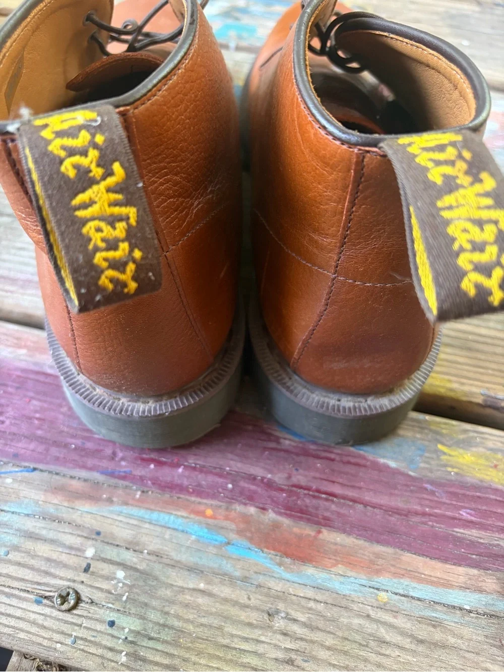 Dr. Martens Tan Leather Sawyer Boots